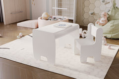 Set masa + scaun copii - alb