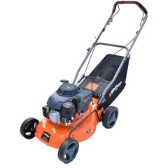Masina de tuns gazon pe benzina Wolfson WFS4600 autopropulsata, 4 CP, 150 CC, 46 cm, cos 61 L, 7 trepte taiere, mulcire si evacuare laterala