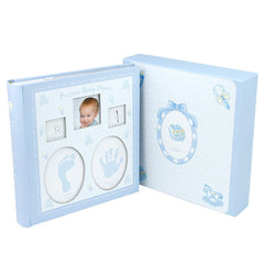 Album foto Baby Personalizabil 10x15cm Amprente bebelus cutie - albastru