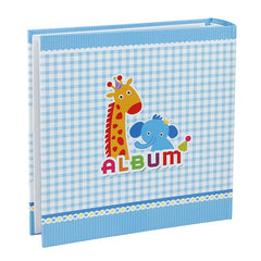 Album foto baby train personalizabil 50 file tip carte 200 poze format 10-15 culoare albastru