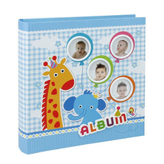 Album foto baby train personalizabil 50 file tip carte 200 poze format 10-15 culoare albastru