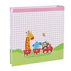 Album foto baby train personalizabil 50 file tip carte 200 poze format 10-15 culoare roz