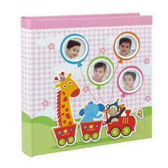 Album foto baby train personalizabil 50 file tip carte 200 poze format 10-15 culoare roz