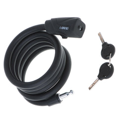 Antifurt bicicleta Dispozitiv de blocare biciclete spiralat cu Cheie 150cm Negru