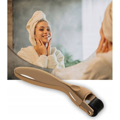 Aparat masaj facial Dermaroller Mezoterapie 3 capete cu Micro-ac efecte Rapide