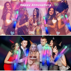 Bagheta Foam stick cu Led accesoriu Petrecere si Festival 46 cm Multicolor