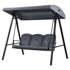 Balansoar gradina 3 locuri Copertina Impermeabila 205x118x184 cm Gri