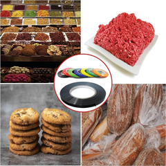 Banda adeziva pentru sigilat pungi rola 12 mm x 66 m diverse culori culoare rosu