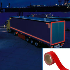 Banda reflectorizanta autoadeziva pentru suprafete flexibile lungime 1 m culoare rosie