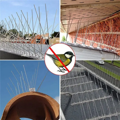 Banda tepi metalici anti pasari flexibila tip v lungime 50 cm pentru orice tip de suprafata