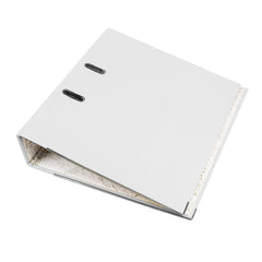 Biblioraft arhivare documente format a4 cotor 7.5 cm bordura metalica diverse culori culoare alb