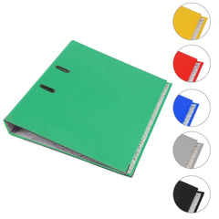 Biblioraft plastifiat a4 latime cotor 5 cm bordura metalica diverse culori culoare verde