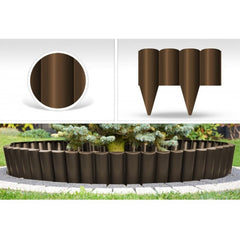 Bordura decorativa pentru gradina lungime 25.5 x 22.5 cm maro inchis