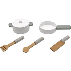 Bucatarie din lemn si mdf pentru copii cuptor cu microunde chiuveta rafturi ustentile pentru gatit 60x30x85 cm alba