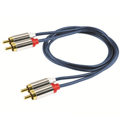 Cablu Audio 2 mufe RCA  la 2 mufe RCA contacte aurite lungime 1m
