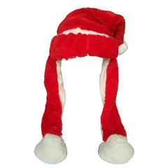 Caciula Mos Craciun Led-uri colorate Mustata miscatoare circumferinta 27 cm