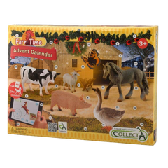 Calendar de Craciun Collecta cu figurine pictate manual Viata la ferma 84178
