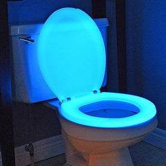 Capac de wc fosforescent lumineaza turcoaz in intuneric soft close
