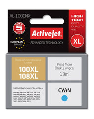 Cartus compatibil 100xl 108xl cyan pentru lexmark 14n1069e 13 ml premium activejet garantie 5 ani