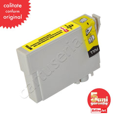 Cartus compatibil t0714 c13t071440 yellow pentru epson premium activejet garantie 5 ani