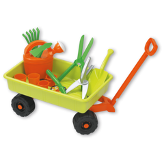 Carucior si set de unelte de gradinarit de jucarie