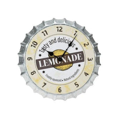 Ceas de perete capac sticla lemonade diametru 35 cm analog baterii