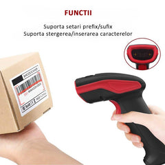 Cititor coduri de bare 2d wireless raza 400 m usb suport andocare bp