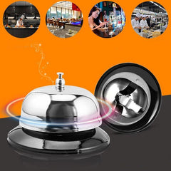 Clopotel sonerie pentru receptie hotel bar pensiune otel ino-idabil diametru 5.5 cm