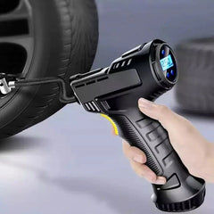 Compresor portabil auto wireless ecran lcd reincarcabil usb 120w led frontal
