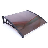 Copertina fixa policarbonata 100x150 cm accesorii montare incluse maro