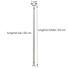 Corp dublu pentru neon led 2x36w t8 lungime 120 cm aluminiu