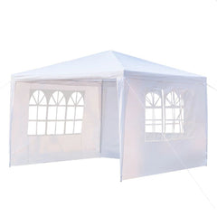 Cort pentru gradina 3x3 m Pavilion 3 pereti cu ferestre laterale cadru de otel Impermeabil