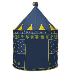 Cort tip castel pentru copii model luna si stele interiore-terior 135-105 cm