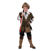Costum robin hood baieti 6-14 ani set carnaval 4 piese verde-maro marime 116
