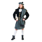 Costum Scotian Kilt Carnaval adulti 5 piese Gentuta inclusa marime 48-50