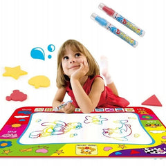 Covoras creativ pentru desen cu apa set cu 2 markere magice reutilizabil 80x60 cm