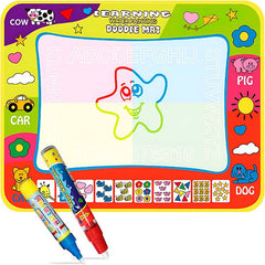 Covoras creativ pentru desen cu apa set cu 2 markere magice reutilizabil 80x60 cm