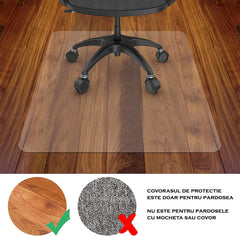 Covoras protectie pardoseala140-100 cm transparent aspect mat grosime 0.5 mm pvc