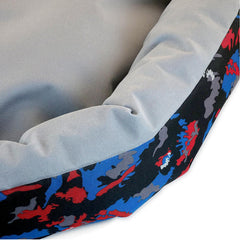 Culcus din material impermeabil pentru caine pisica model Camuflaj 77 cm