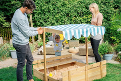 Cutie de nisip cu Bancute si Parasolar reglabil Plum 25509