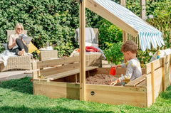 Cutie de nisip cu Bancute si Parasolar reglabil Plum 25509