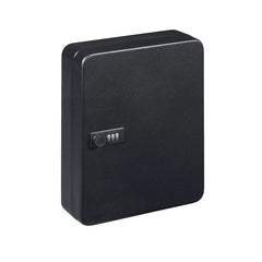 Cutie metalica cu cifru pentru depozitare chei fixare perete 48 brelocuri 25x20x7.5 cm negru