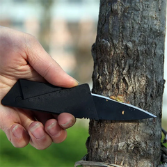 Cutit multifunctional pliabil tip card credit lungime totala 14.5 cm negru