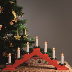 Decor 7 lumanari Led Craciun model Piramida 27 cm Home