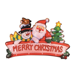 Decoratiune fereastra Merry Christmas 20 becuri albe 230v 24 cm Home