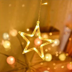 Decoratiune led forma stea pentru fereastra lumina alb calda alimentare baterii 19 x 1 x 19 cm