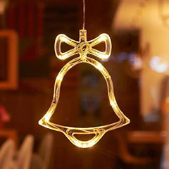 Decoratiune luminoasa de craciun forma clopotel comutator onoff ventuza baterii 19 x 1 x 15 cm