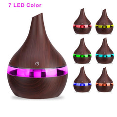 Difuzor aromaterapie 300 ml iluminat LED 7 culori uleiuri parfumate cu USB