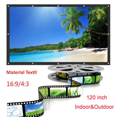 Ecran de proiectie 120 inch 16:9 te-til manual portabil fi-are perete