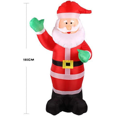 Figurina Mos Craciun Gonflabil 180 cm iluminat Led pentru Interior si Exterior Procart